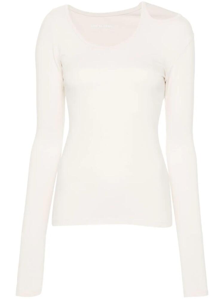 Low Classic long-sleeve asymmetric T-shirt - Neutrals Cover