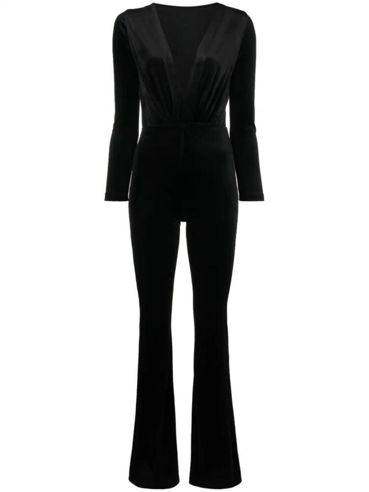 Alchemy x Lia Aram V-neck velvet jumpsuit - Black Cover