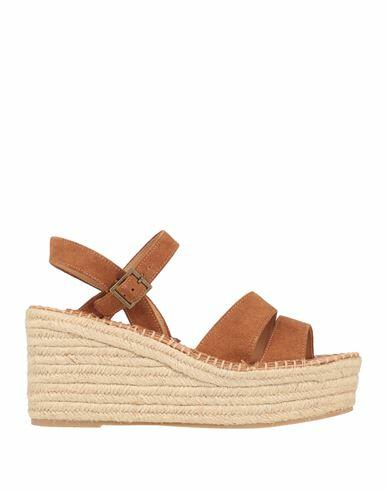 Soludos Woman Espadrilles Camel Leather Cover