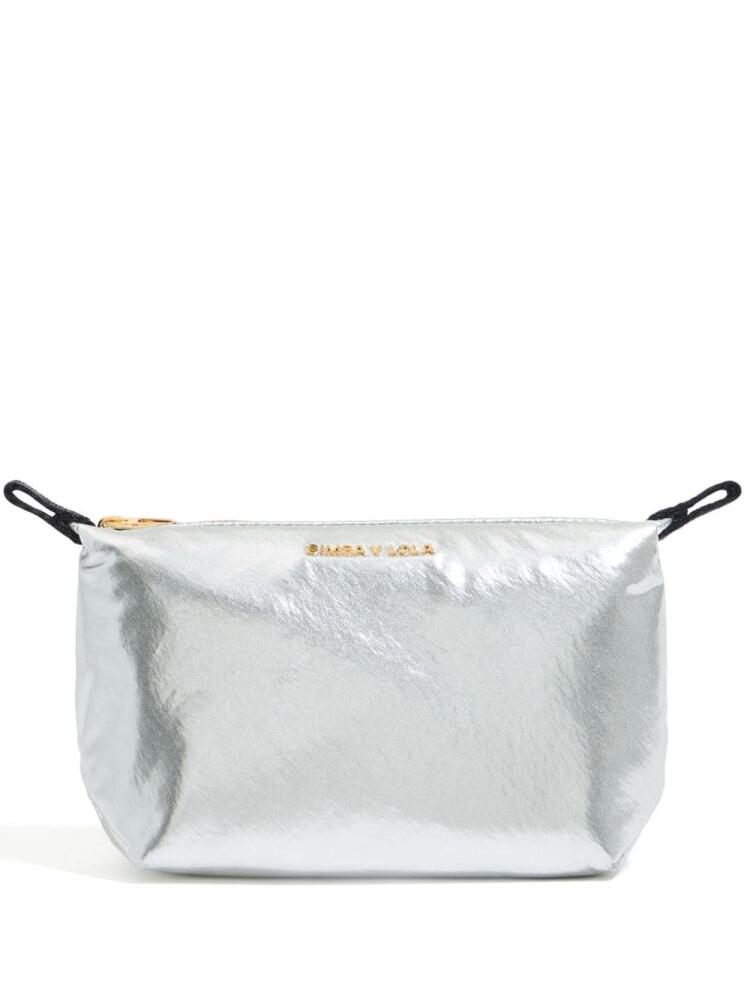 Bimba y Lola small Trapezium makeup bag - Silver Cover