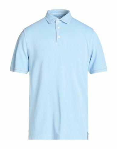 Fedeli Man Polo shirt Sky blue Cotton Cover