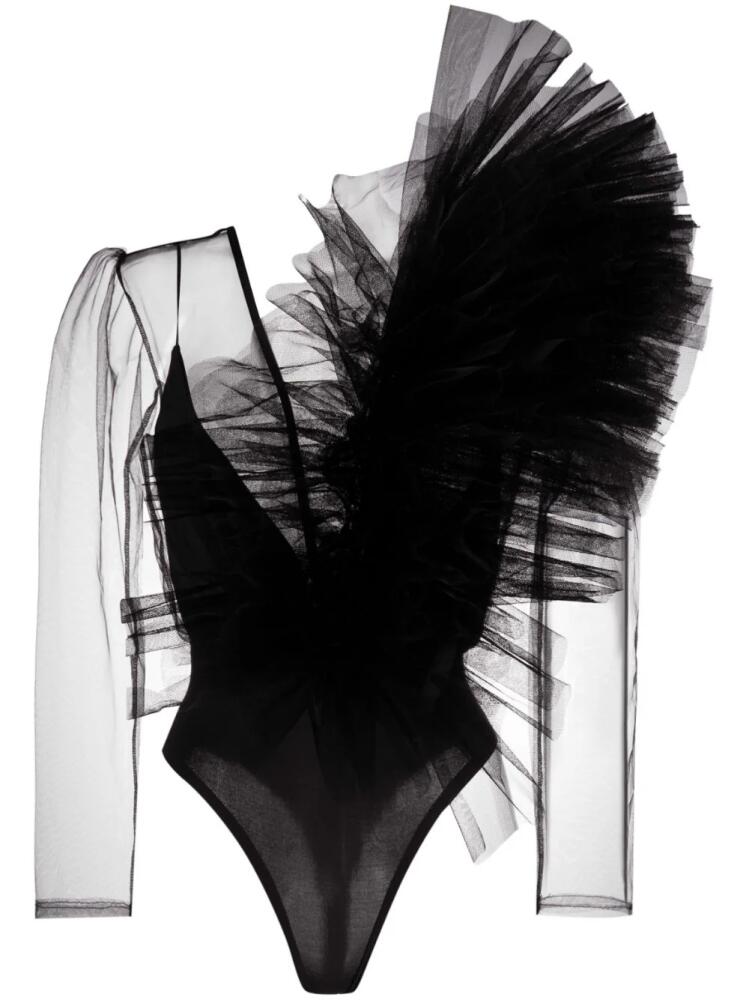 Alchemy 3D-ruffles sheer body - Black Cover