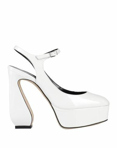 Si Rossi By Sergio Rossi Woman Pumps White Leather Cover