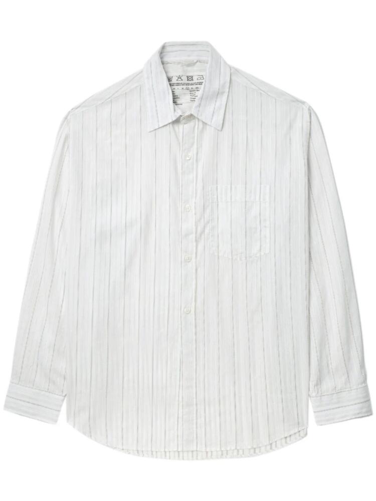 mfpen Executive striped cotton shirt - White Cover