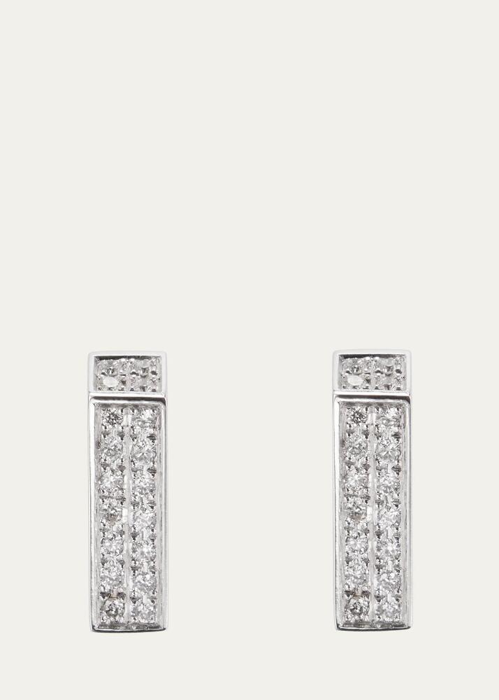 Dries Criel 18K White Gold Mini Brute Diamanti Earrings Cover