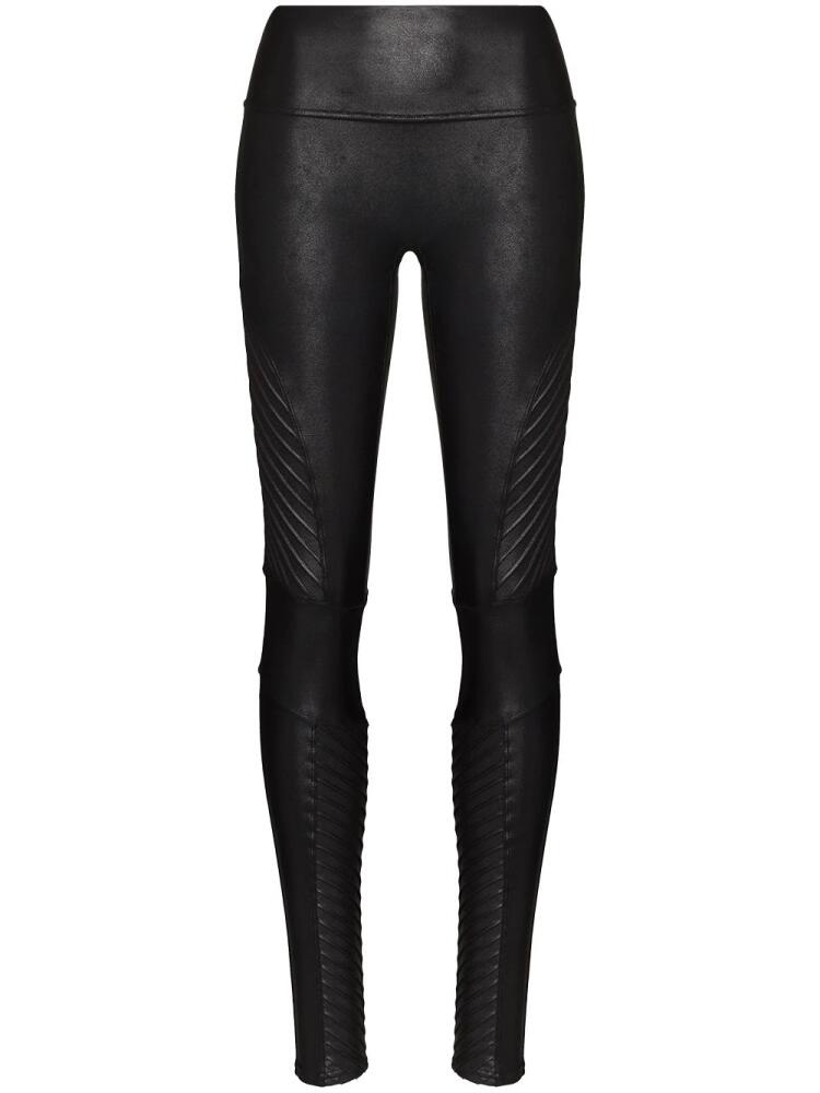 SPANX faux-leather high-rise leggings - Black Cover