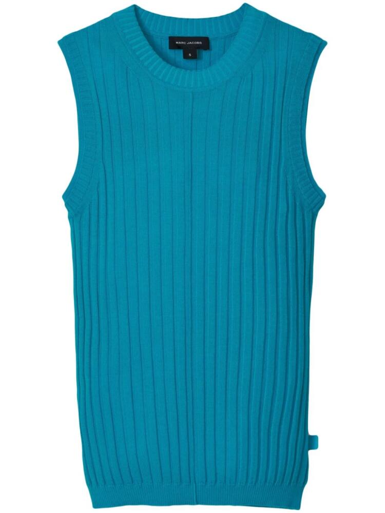 Marc Jacobs fine-ribbed merino-wool tank top - Blue Cover