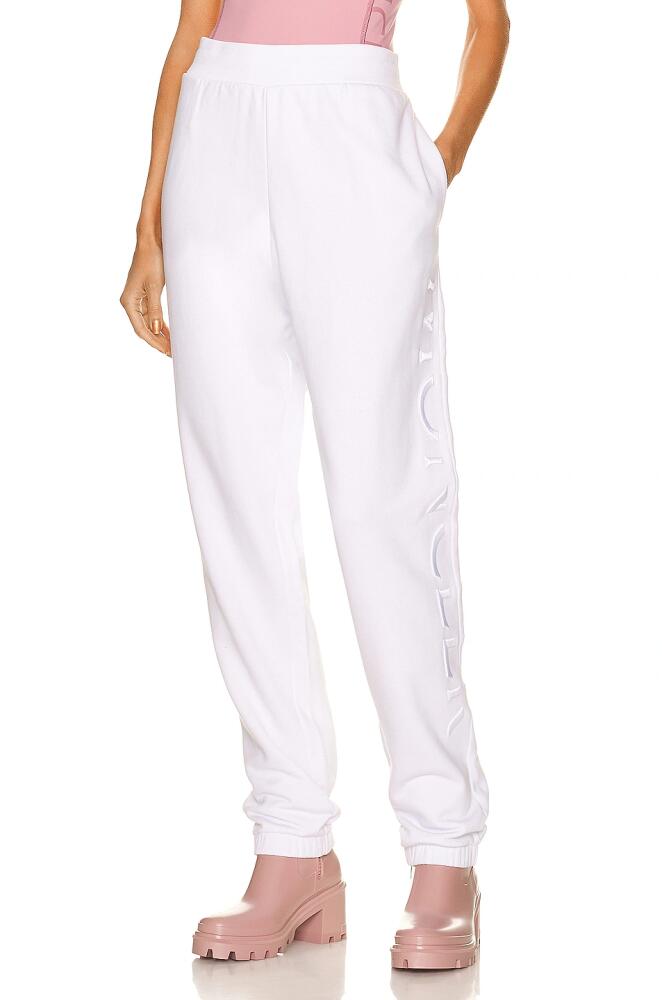 Moncler Matt Black Jogger Pant in White Cover