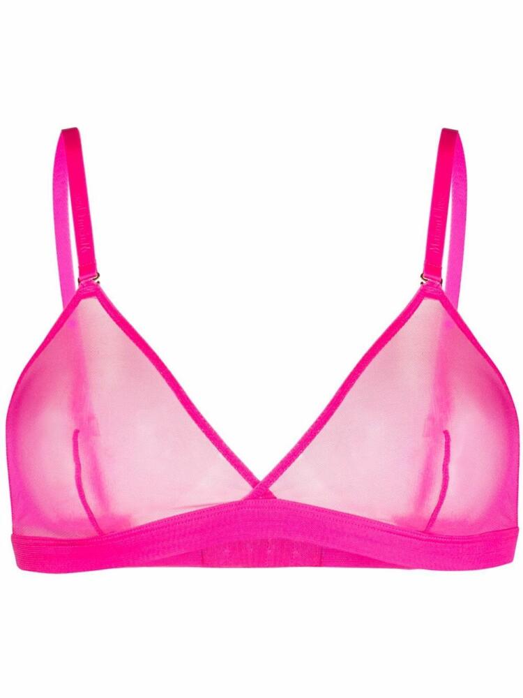 Maison Close sheer triangle bralette - Pink Cover