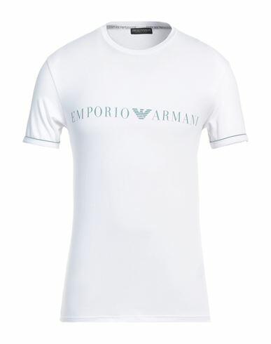 Emporio Armani Man Undershirt White Cotton, Elastane Cover