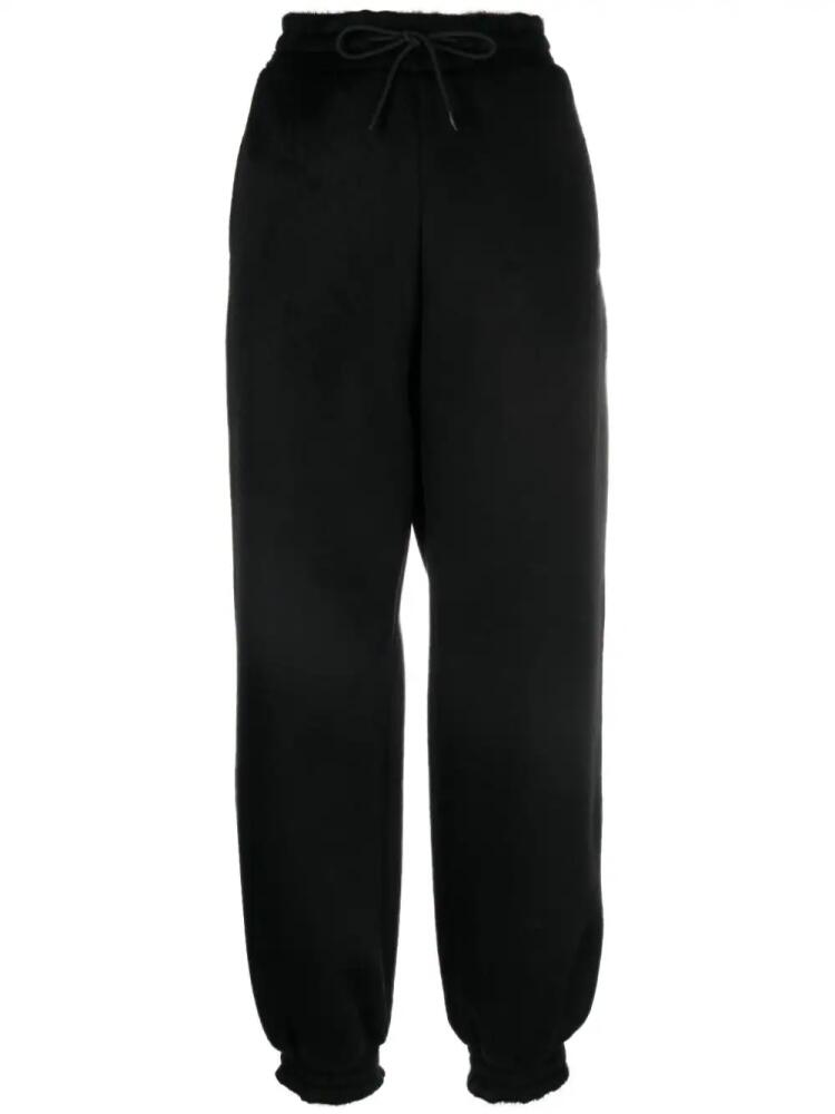 MSGM logo-embroidered tapered-leg trousers - Black Cover