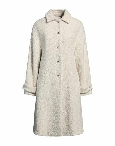 Rochas Woman Coat Ivory Virgin Wool, Wool, Mohair wool, Polyamide Cover