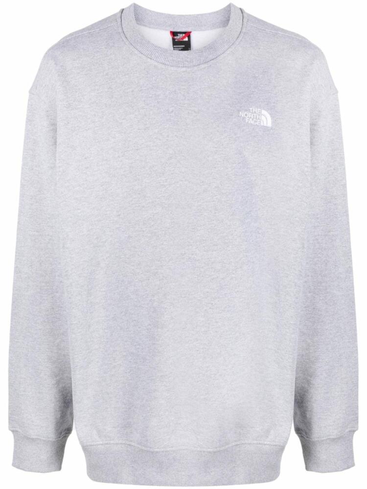 The North Face logo-print cotton-blend sweatshirt - Grey Cover