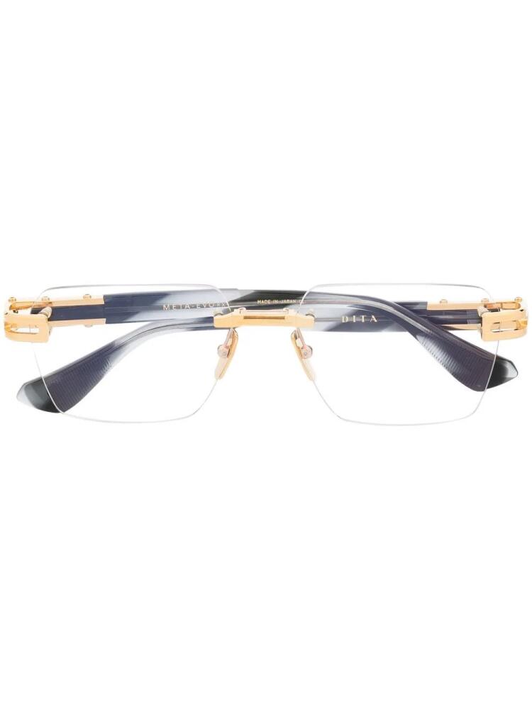 Dita Eyewear rimless square glasses - Gold Cover