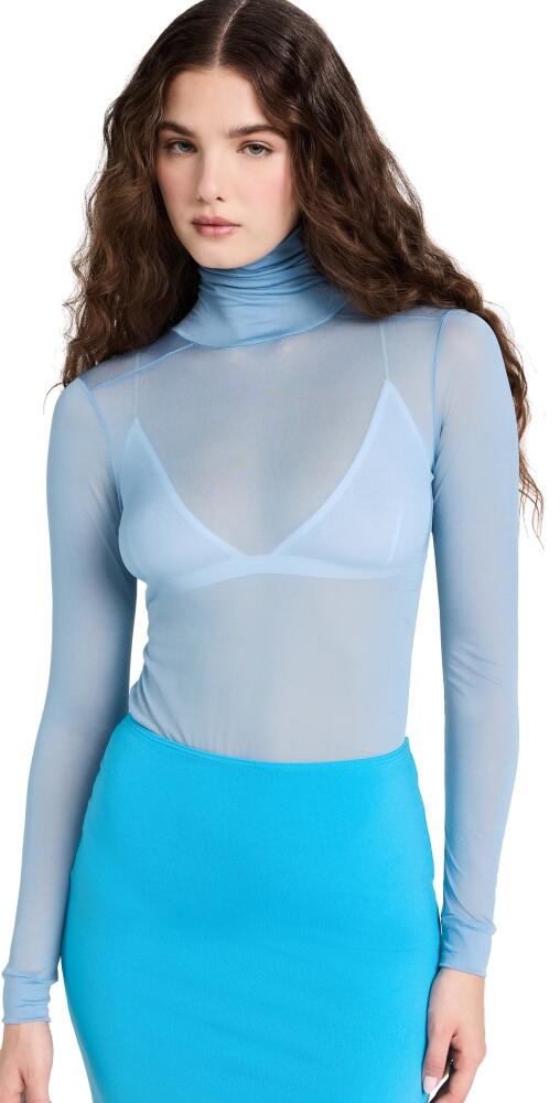 Maison Margiela Viscose Jersey Bodysuit Light Blue Cover