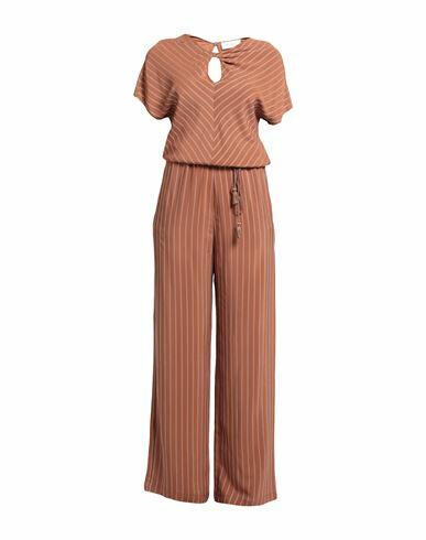 Katia Giannini Woman Jumpsuit Brown Acetate, Silk, Polyester Cover