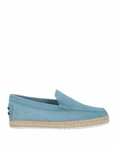 Tod's Man Espadrilles Sky blue Leather Cover