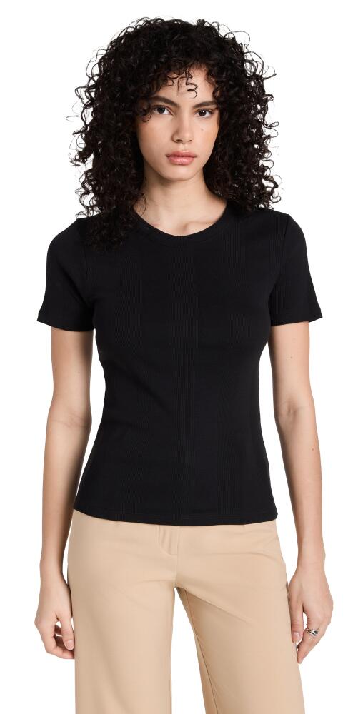 Goldie Short Sleeve Rib Tee Black Cover