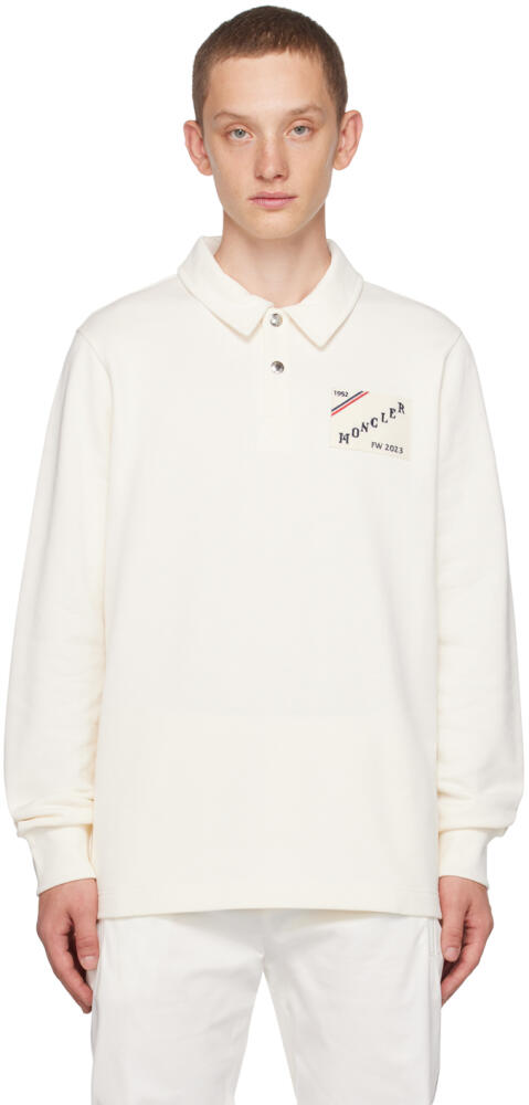 Moncler Off-White Patch Long Sleeve Polo Cover