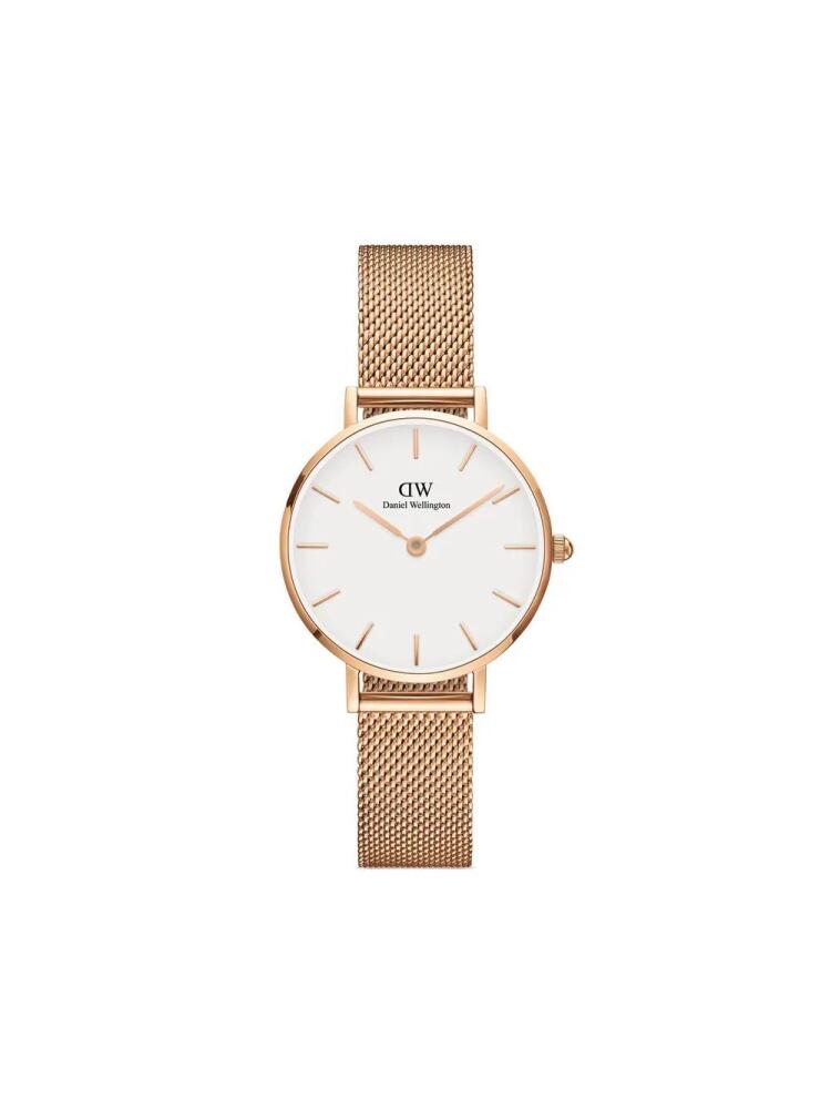 Daniel Wellington Petite Melrose rose-gold watch - White Cover