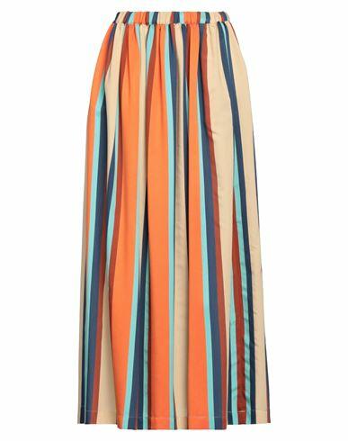 Niū Woman Maxi skirt Orange Viscose, Polyamide Cover