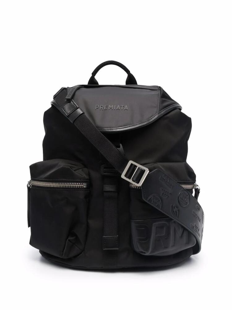 Premiata Lyn logo-print backpack - Black Cover