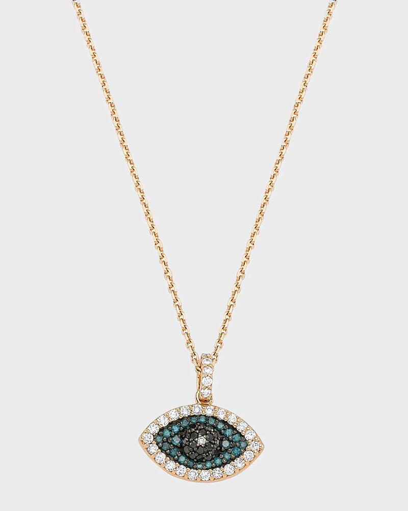 BeeGoddess Eye Light Multi-Diamond Pave Pendant Necklace Cover