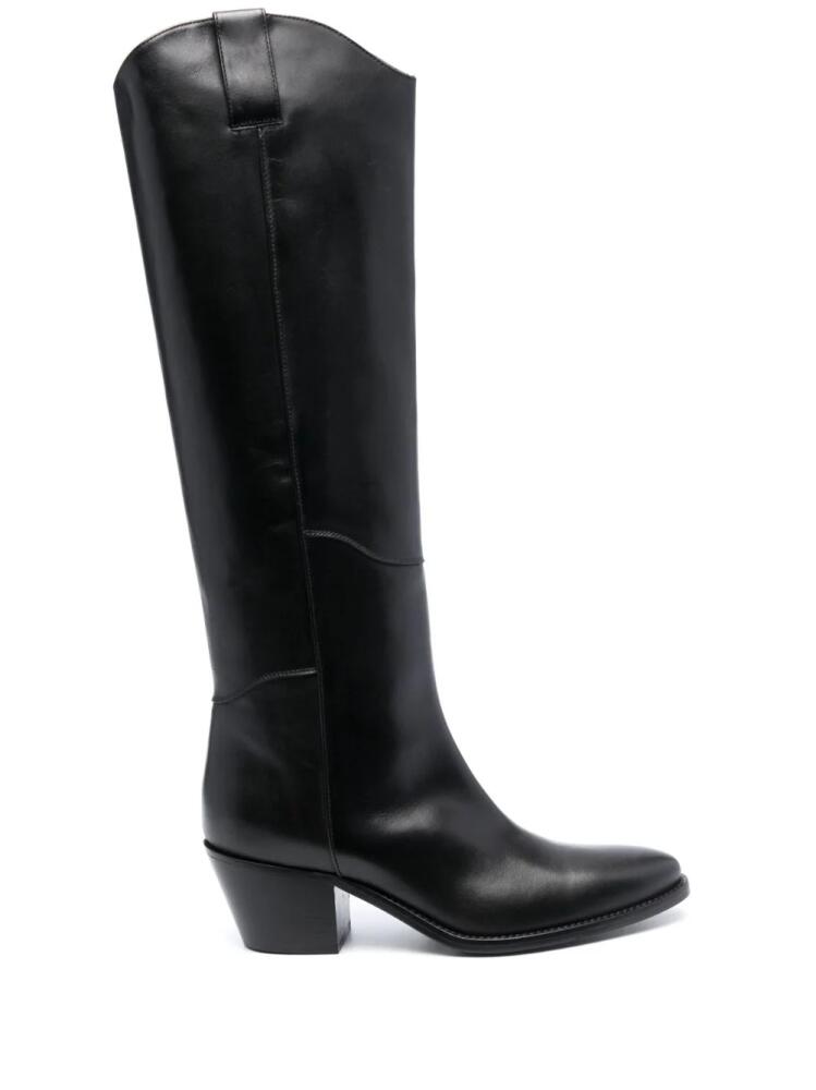 P.A.R.O.S.H. 65mm knee-high leather boots - Black Cover