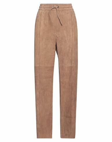 Brunello Cucinelli Woman Pants Khaki Leather Cover