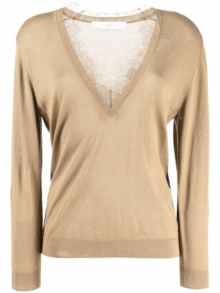 IRO lace-trim detail jumper - Brown Cover