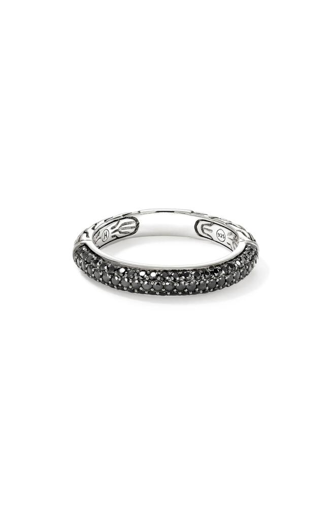 John Hardy JH Essential Pavé Band Ring, Sterling Silver, Treated Black Sapphire, 3.5MM
at Nordstrom, Size 6 Cover