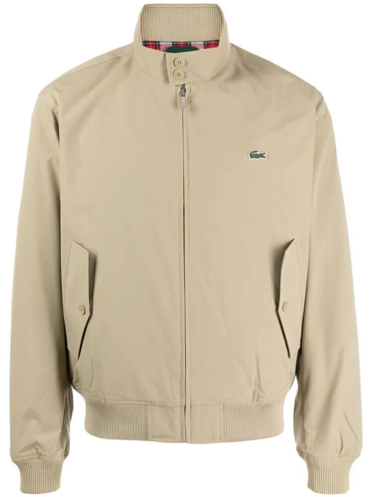 Lacoste zipped twill jacket - Brown Cover