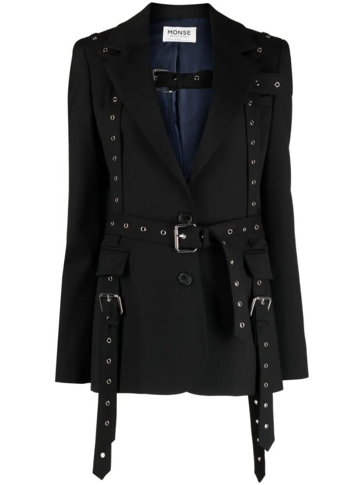 Monse single-breasted belted blazer - Black Cover