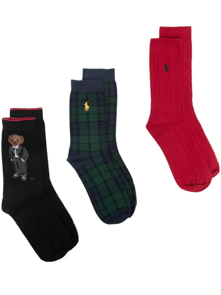 Polo Ralph Lauren Polo Pony socks (pack of three) - Red Cover