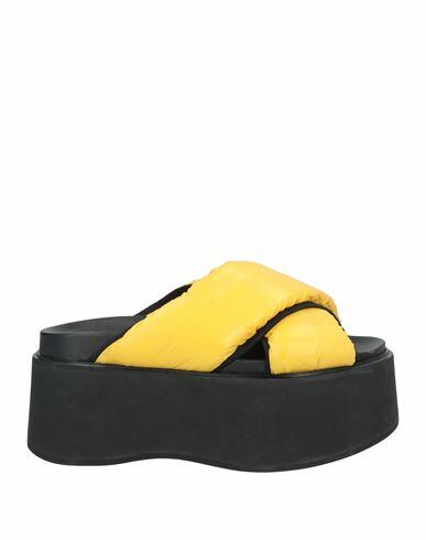 Marni Woman Sandals Yellow Textile fibers Cover