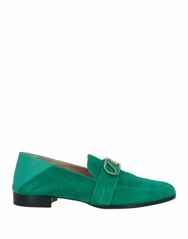 Skorpios Woman Loafers Emerald green Leather Cover