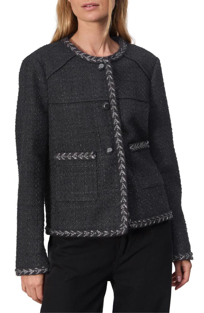 rag & bone Mirabelle Metallic Tweed Jacket in Black Cover