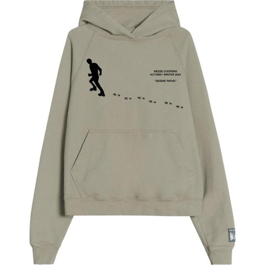 Reese Cooper Mens Grey Desire Paths Hooded Sweatshirt Cover