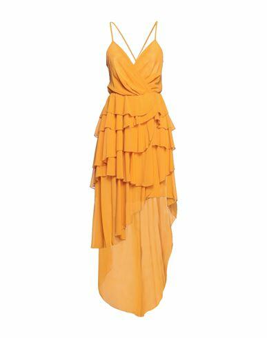 Marc Ellis Woman Midi dress Ocher Polyester Cover