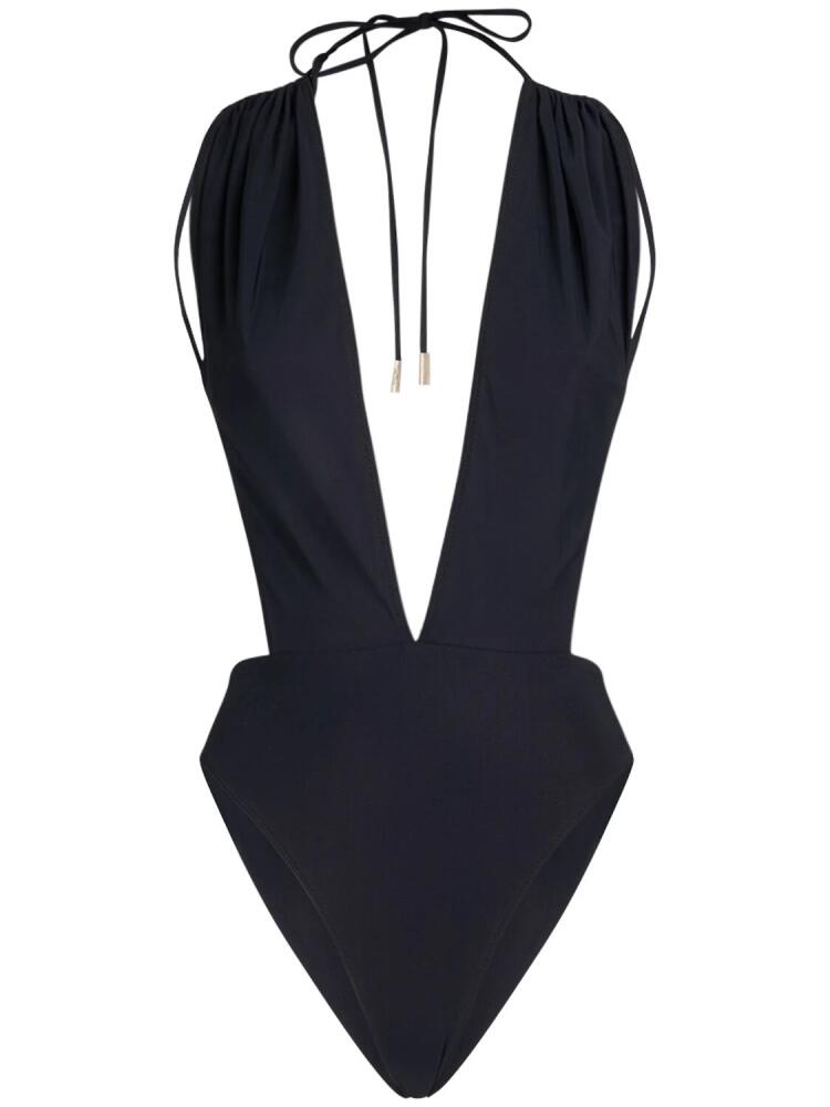 SAINT LAURENT Nylon Blend One Piece Swimsuit Cover