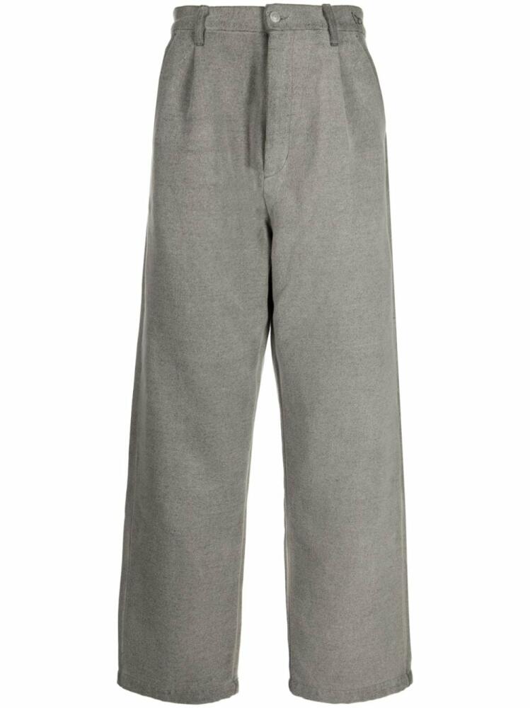 izzue straight-leg box-pleat trousers - Grey Cover