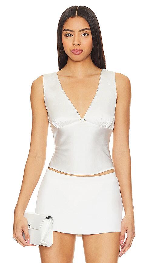 NIA Celia Top in White Cover