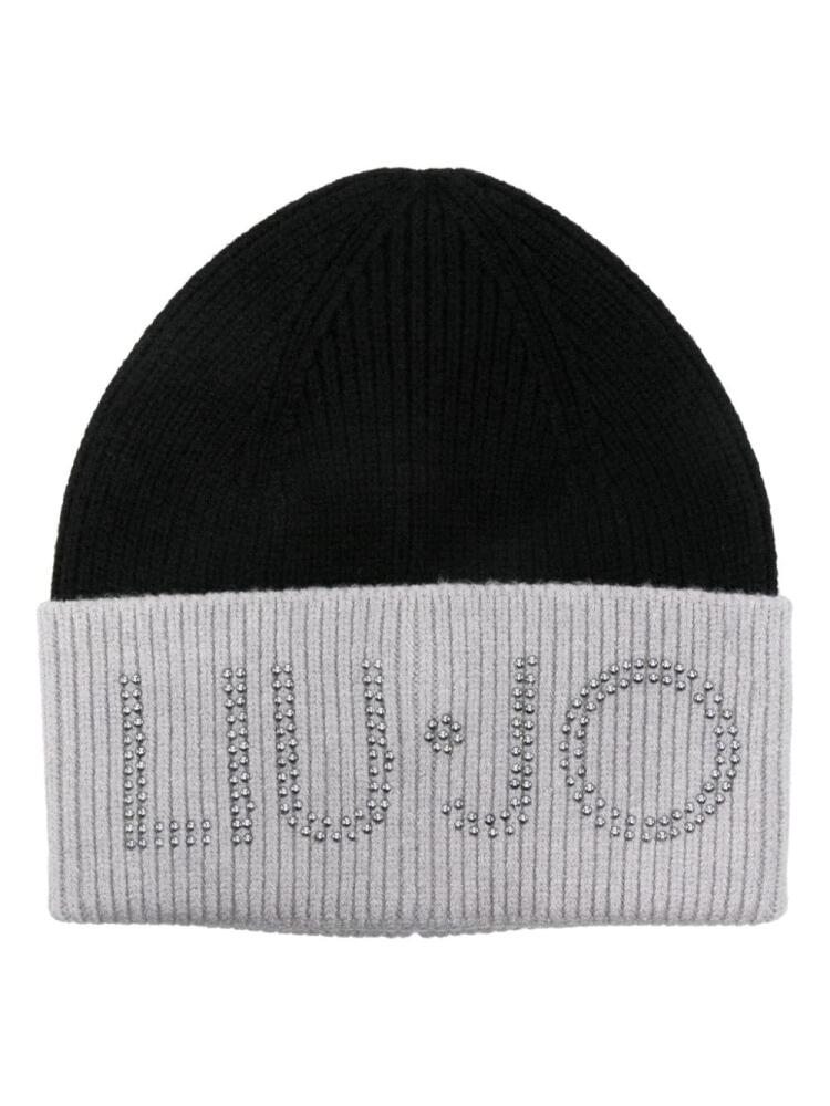 LIU JO logo studs beanie - Black Cover