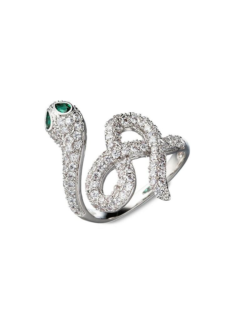 Eye Candy LA Women's Luxe Crystal Snake Ring Cover