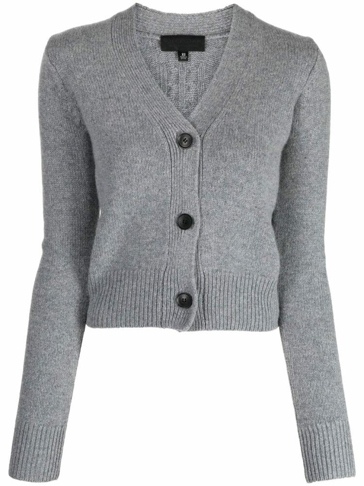 Nili Lotan intarsia-knit cashmere cardigan - Grey Cover