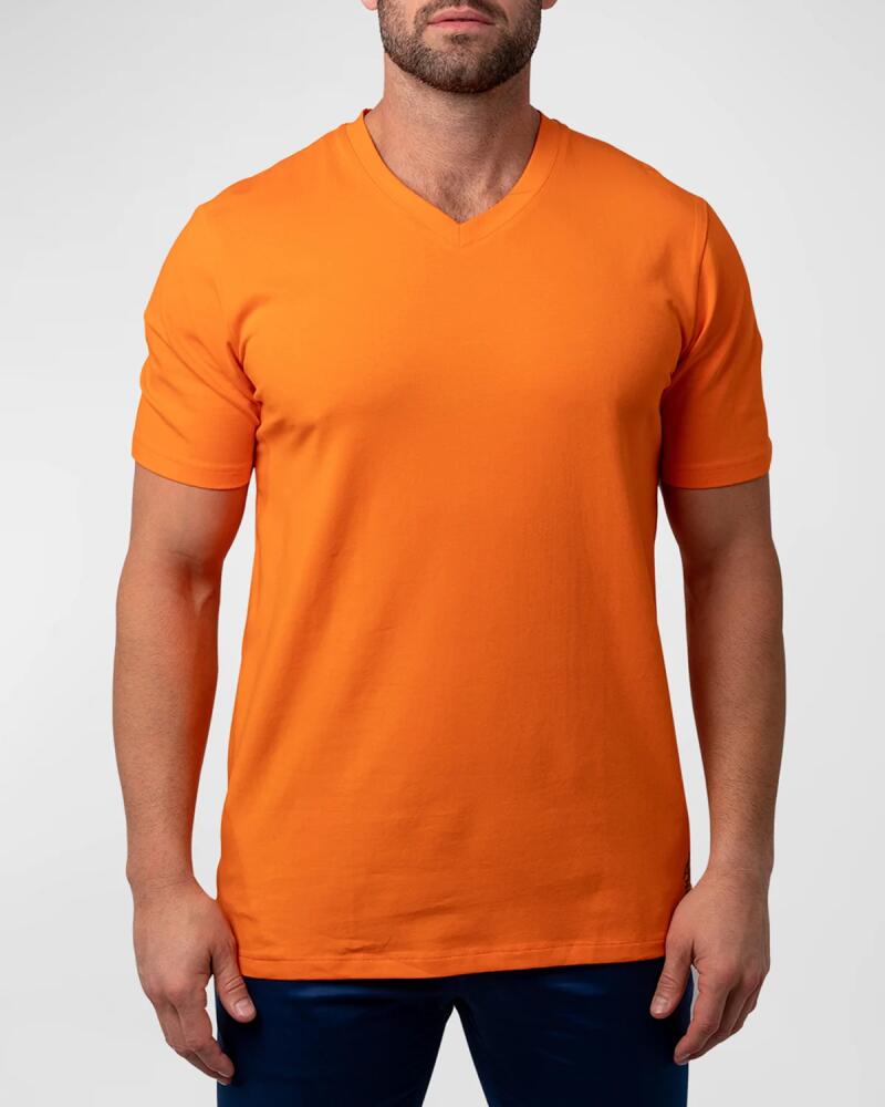 Maceoo Men's Vivaldi Solid V-Neck T-Shirt Cover