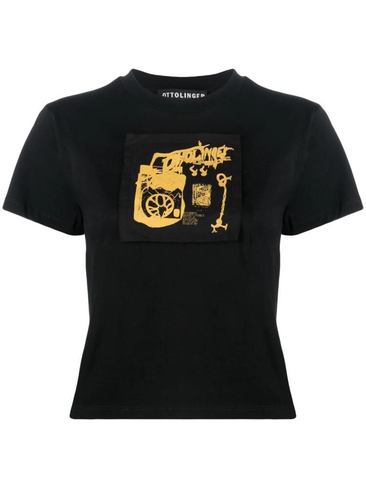 Ottolinger graphic-print T-shirt - Black Cover