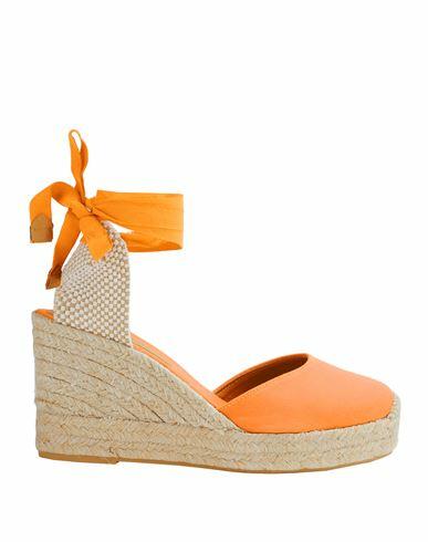 8 By Yoox Organic Cotton Essential Wedge Espadrilles Woman Espadrilles Orange Organic cotton Cover