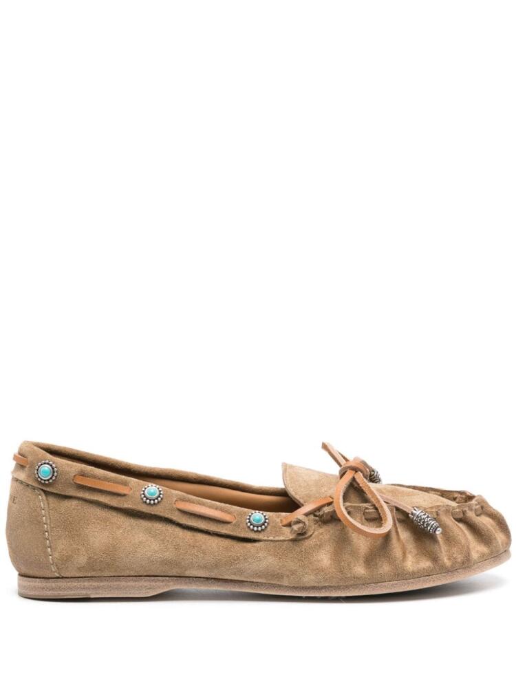 Sartore Softy Caramel suede loafers - Brown Cover