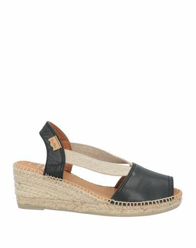 Toni Pons Woman Espadrilles Black Leather Cover